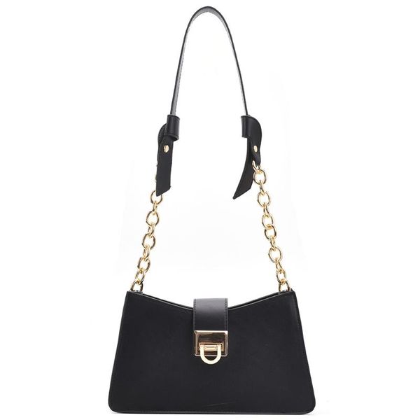 

simple shoulder bag black ladies fashion crossbody chain women square work pu leather for youth daily appointment cross body