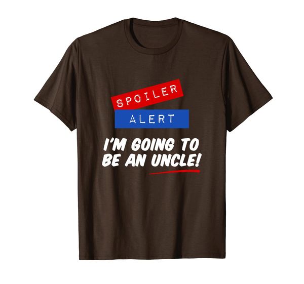 

mens spoiler alert i'm going to be an uncle t-shirt, White;black