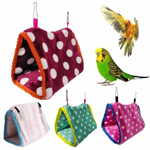 

pets parrot ham-mock small animal bird hanging bed house plush winter warm cage ne-st tent garden yard outside decoration party favor
