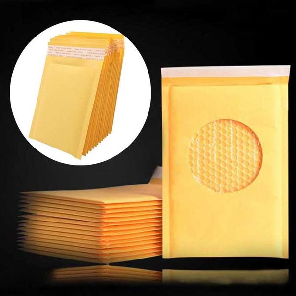 

storage bags yellow bubble bag envelope polymailer self seal mailing padded envelopes for magazine lined mailer 10/50pcs