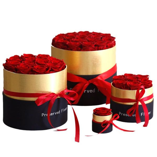 

decorative flowers & wreaths red real preserved rose eternal flower with box set wedding bouquet mothers day gift romantic anniversary prese