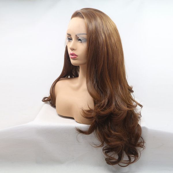 

2021 new european and american fashion wig temperament ladies wigs set full lace long curly high-end chemical fiber wig set daily wigs, Black