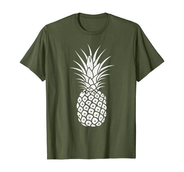 

pineapple t-shirt summer fruit women's men's funny casual t-shirt, White;black