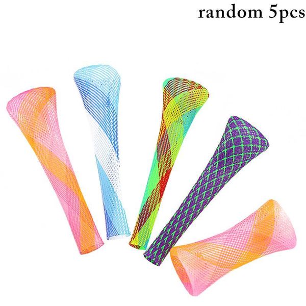 

cat toys 5pcs spring tube toy stretchable kitten interactive pet chew coil teaser random color