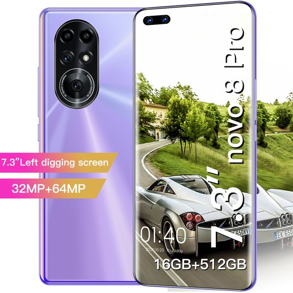 

2022 new unlocked original android phones smartphone 7.3inch cellphone dual sim camera 4g cell mobile smart phone fingerprint face unlock