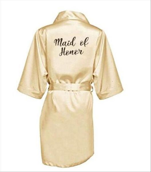 

satin silk robes plus size women sleepwear wedding bathrobe bride bridesmaid dress gown clothing maid of honor rose gold, Black;red