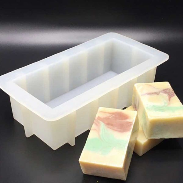 

craft tools silicone handmade soap mold rectangular loaf diy making mould home non-stick flexible molds easy to demould