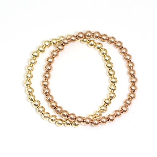 

beadsnice 14k gold filled bead bracelets metal classic jewelry, Black