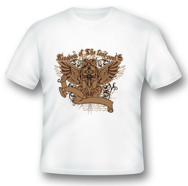 

kingdom of the lost souls black or white tee, White;black