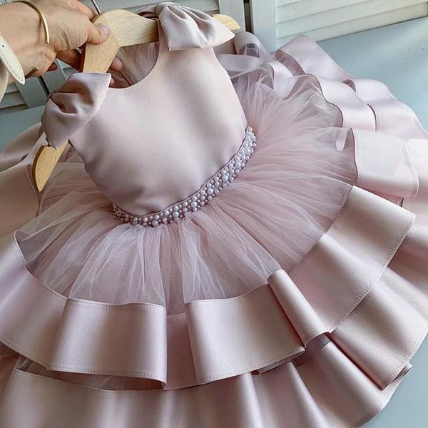 

girl's dresses baby girls birthday 1 2 year princess party tutu christening gown infant christmas costume born baptism clothes, Red;yellow