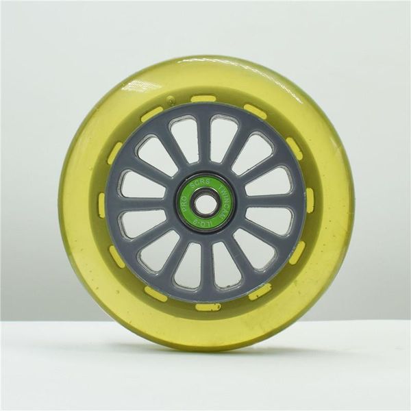 

inline & roller skates [110mm] speed patines half transparent green 83a durable pu wheel for scooter wheels with ilq-9 bearing 2 pcs/set
