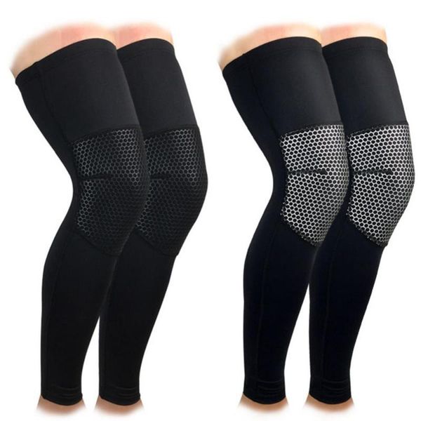 

elbow & knee pads breathable pad outdoor brace sport basketball climbing leg protector, Black;gray