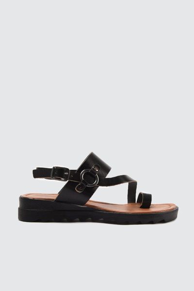 

sandals trendyol genuine leather female takss21sd0038, Black