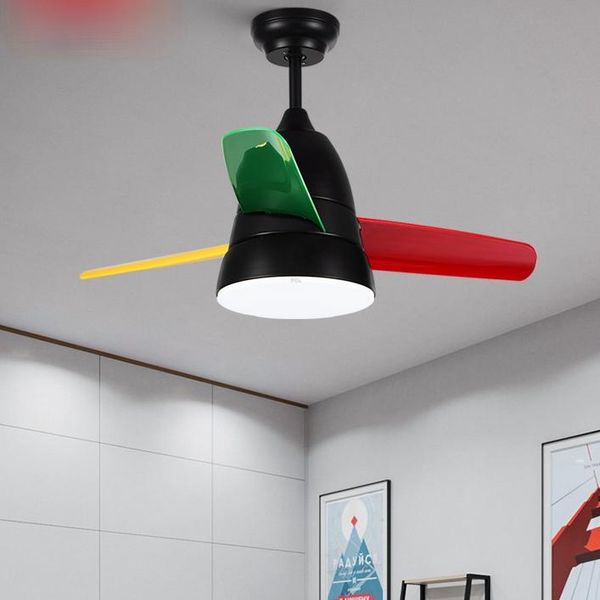 

ceiling fans cute black fan light modern smart nordic remote control lampara ventilador techo home decor ei50dl
