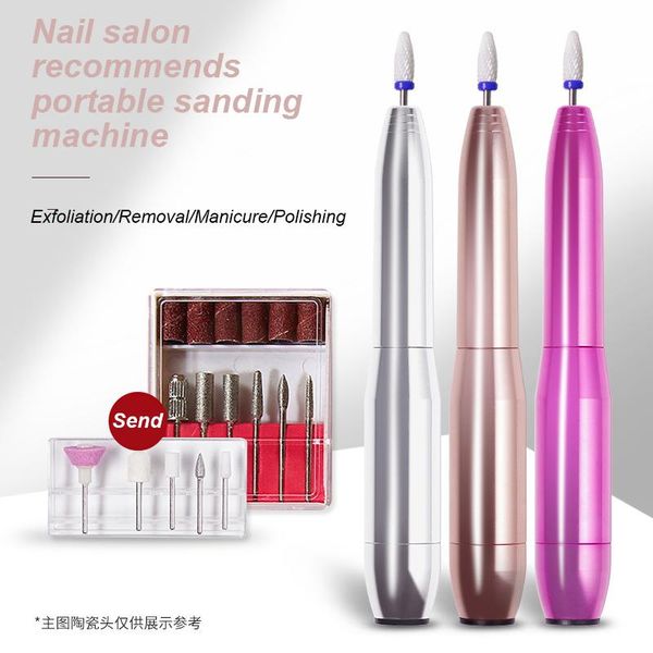 

nail drill & accessories portable usb in-line manicure machine professional electric nails polisher pen file tool set