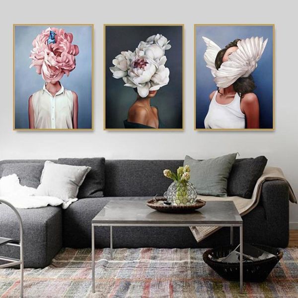 

paintings diy frame figure picture painting by numbers flowers women gift wall art canvas acrylic for home decors