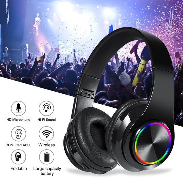 

wireless/wired headset on-ear noise cancelling headphones earphones b39 multifunction bluetooth v5.0 headphone deep bass stereo