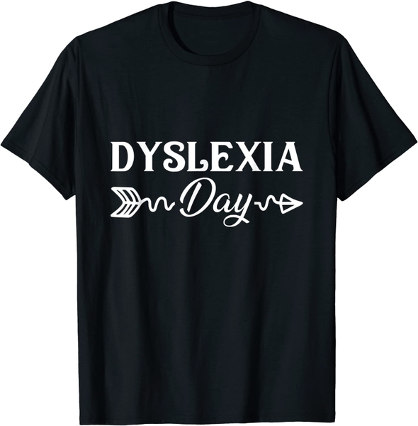 

men's t-shirts dyslexia its not a disability awareness day t-shirt, White;black