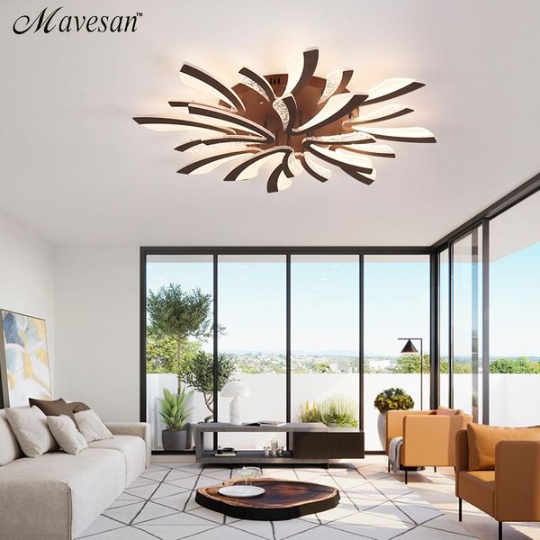 

remote led ceiling lights modern for bedroom dimmer lamps acrylic aluminum body light fixture 8-35square meters