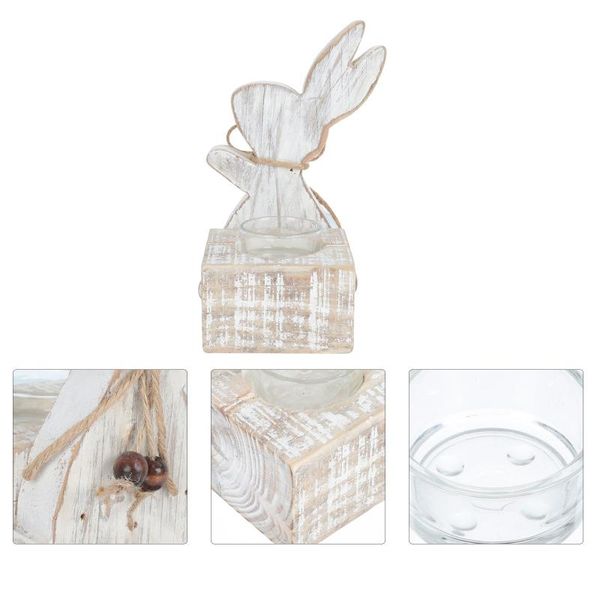 

candle holders 1pc small christmas candlestick wood crafts xmas party ornament