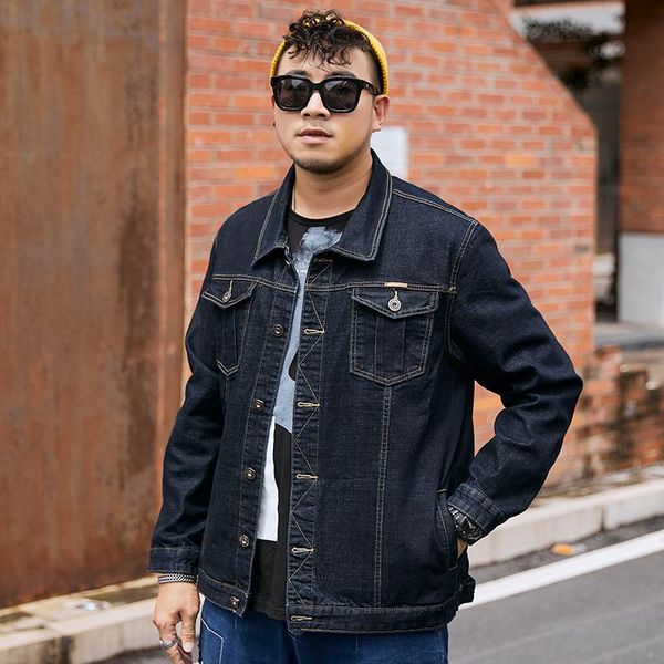

men's jackets clothing oversized denim jacket for men plus size 6xl 7xl 8xl fashion black loose casual coat male all-match jeans, Black;brown