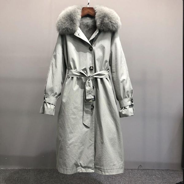 

women's fur & faux winter long  loose parks oversized placket detachable inner style overcomes coat multi color can be customiz, Black