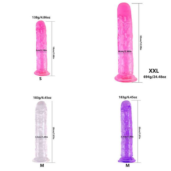 NXY Dildo Enorme per le Donne Jelly Dildo Giocattoli del sesso Donna Stimolatore del clitoride Grande pene anale Cazzo con ventosa Lesbiche Giocattolo per adulti 0121