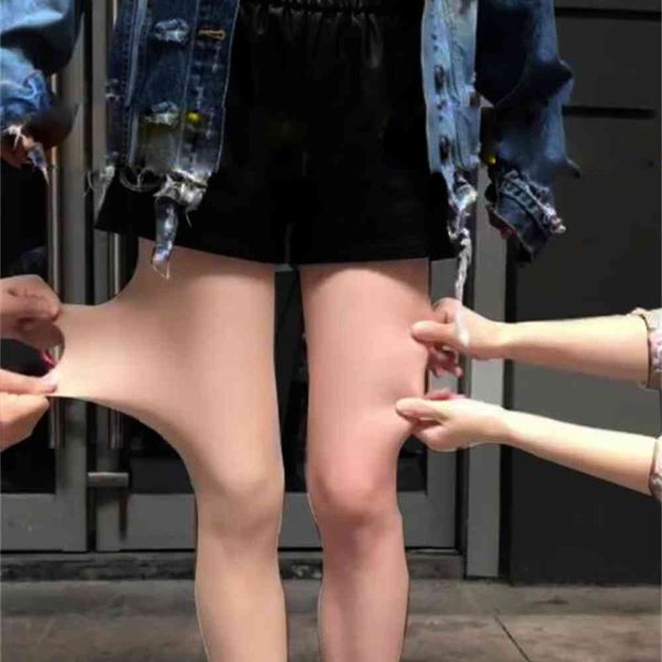 

leggings bare leg socks fouling, abdomen buttocks, plush high waist coke fouling red, Black