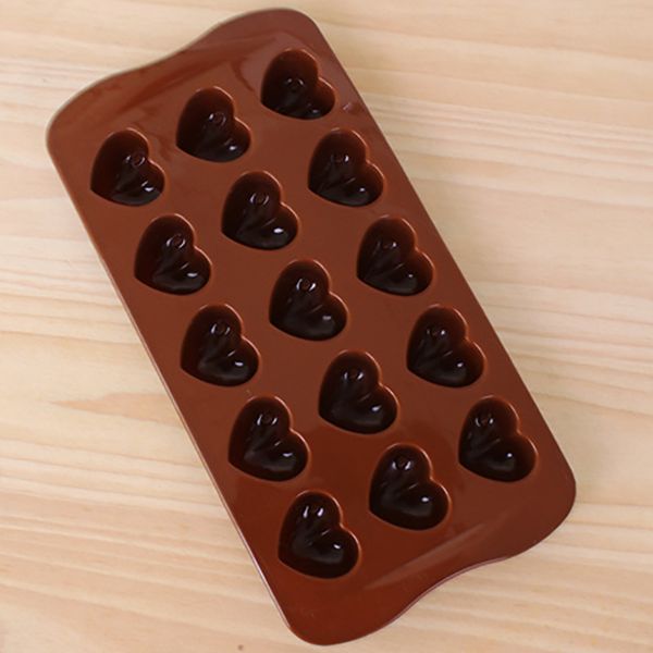 

cute brown cake mold baking moulds heart shape silicone chocolate mold 1221532