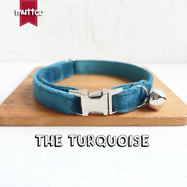 

cat collars & leads muttco retailing self-design personalized handmade collar the turquoise 2 sizes ucc097