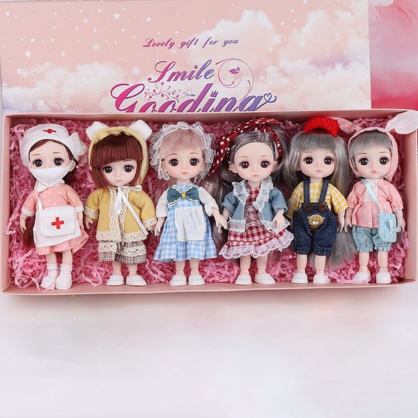 

baby toy hand-made growth companion cm bjd doll section movable joint fashion lovely change box toy gift set