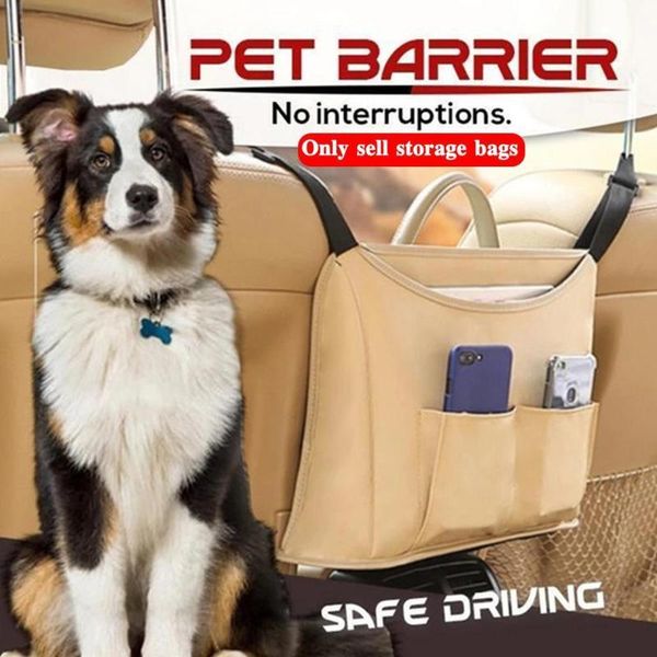 

car organizer leather net pocket handbag holder seat back storage box multifunctional bag hanging e5h4