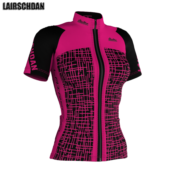 

racing jackets lairschdan women's cycling jersey fietskleding dames road bicycle summer female short sleeve shirt riding clothing mtb, Black;red
