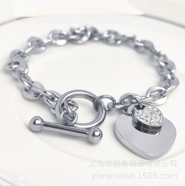 

bracelet love stainless steel jewelry personality versatile hand adornment ot button popular titanium female, Golden;silver