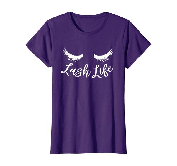 

Womens Lash Life Cute Eyelash Stylist Salon Lady Women' T-Shirt, Mainly pictures