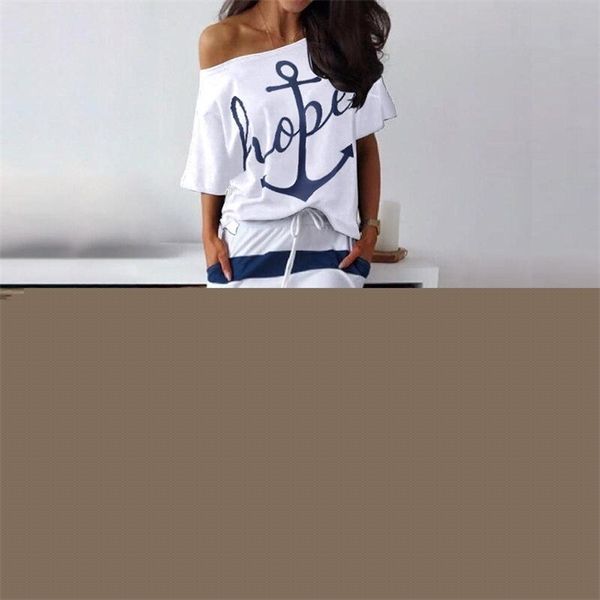 

women off shoulder blouses t-shirt & striped maxi dress summer slim slash neck 2 pieces sets female casual ankle-length dress, Black;gray