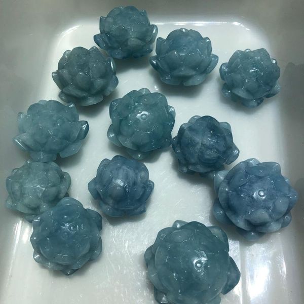 

decorative objects & figurines 20-50g natural quartz crystal stones aquamarine lotus healing and crystals gemstone crafts ornaments