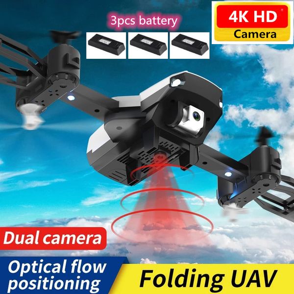 

smart follow rc drone with 4k hd dual camera phone control 300m distance quadcopter fixed height fly rc aircrafts vs e88 e99