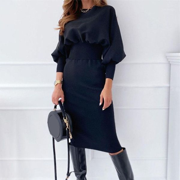 

casual dresses long sleeve pencil skirt ladies tight and elegant office, Black;gray