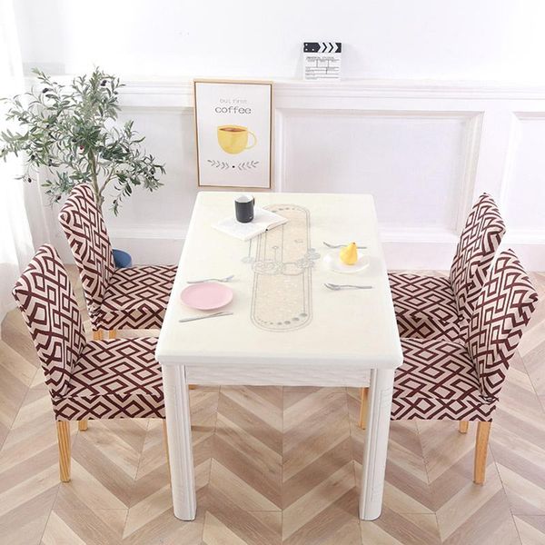 

chair covers geometry cover spandex elastic for office seat dining room pack wedding armchair