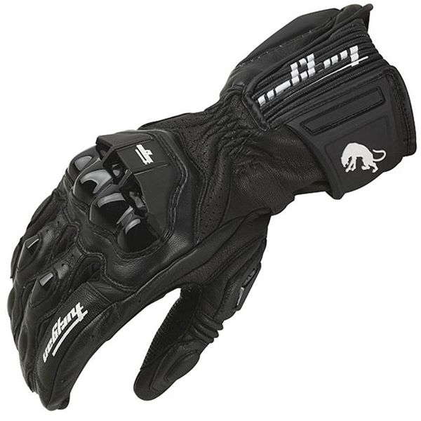 

sports gloves de invierno para motocicleta furygan afs18 guantes carreras dedos completos motocross luvas cuero genuino moto, Black