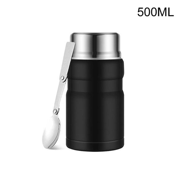 

cold jar leakproof soup wide mouth flask container folding spoon stainless steel vacuum insulated portable lunch travel water bottles