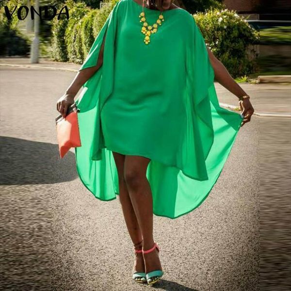 

elegant midi solid women dresses color irregular party summer sundress casual vestidos robe femme, Black;gray