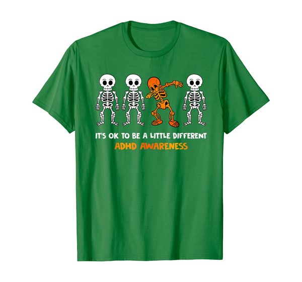

it's ok to be little different adhd awareness t-shirt, White;black