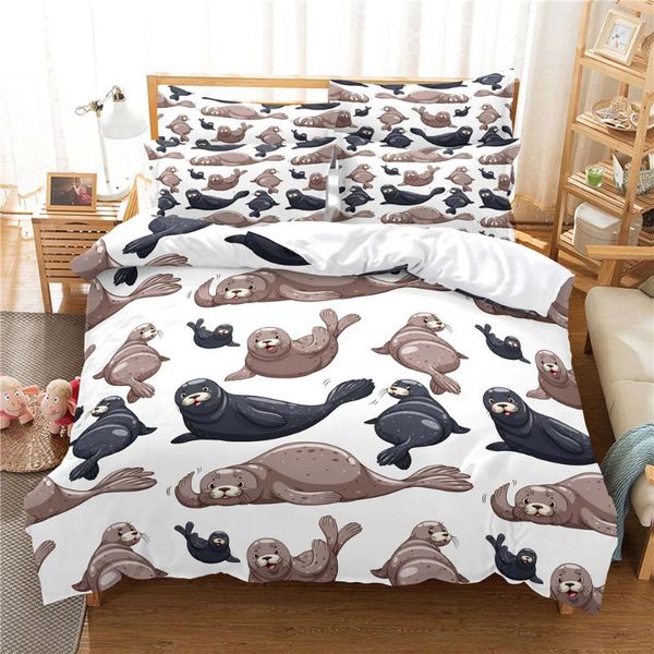 

bedding sets 3d seal set  duvet cover bed cotton bedroom