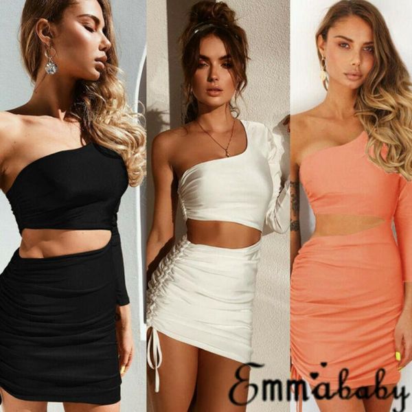 

womens mini dress single long sleeve bodycon dresses slim ladies party clubwear vestido casual, Black;gray
