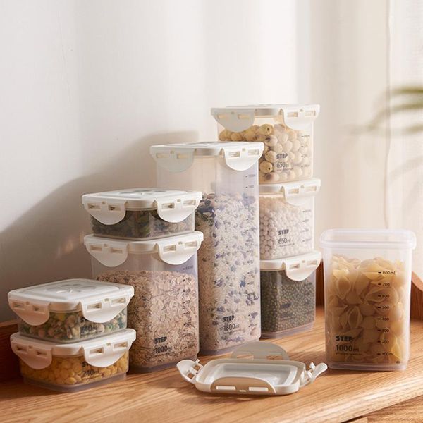 

jars with lid sealed plastic storage contaniner refrigerator fresh-keeping box kitchen container kichen items organization bottles &