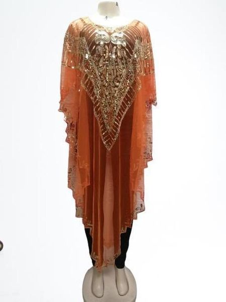 

ethnic clothing coat+sling 2pcs african women's dress sequins fashion a coat, Red