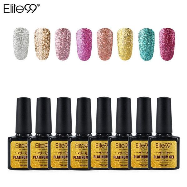 

nail art kits elite99 gel polish 8pcs set all for manicure hybrid rose gold glitter vernis base nails uv soak off