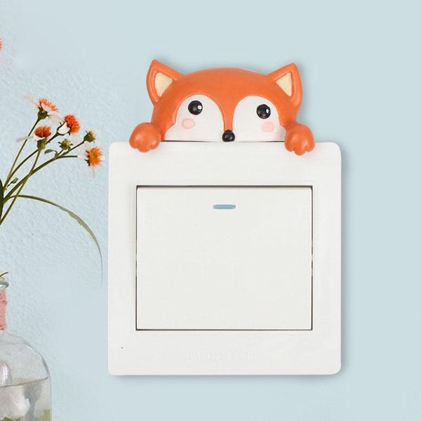 

wall stickers cute cartoon animals switch sticker case living room bedroom bathroom protective